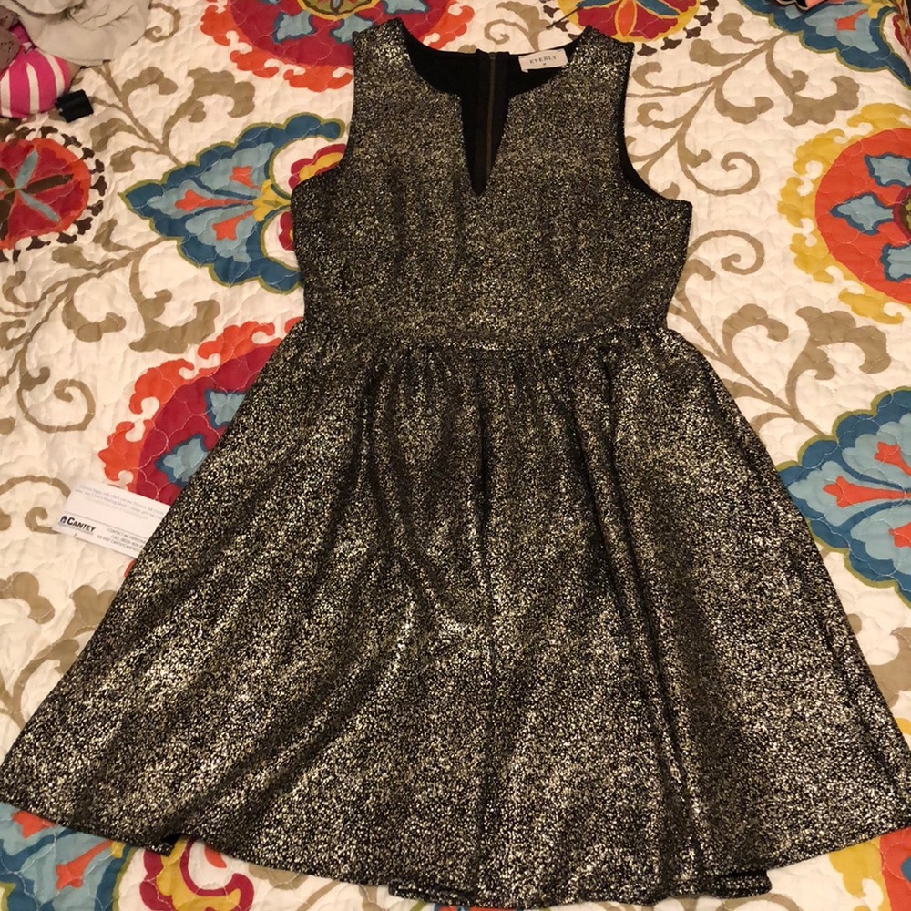 Everly Foiled Skater Dress